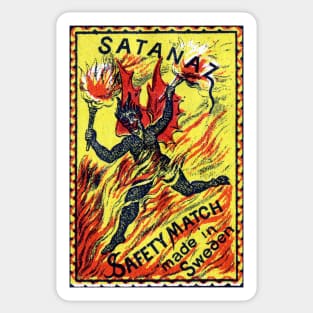 1910 Satan's Matches Sticker